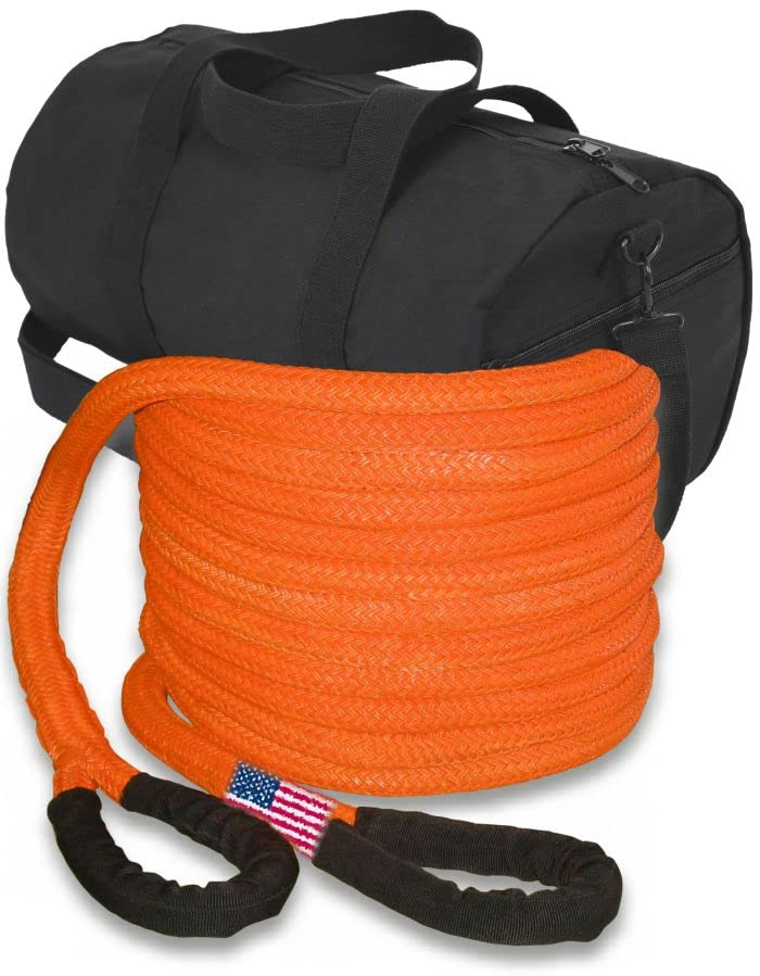 BILLET4X4 U.S. 4X4 Vehicle Recovery Kinetic Rope W/Soft Shackles