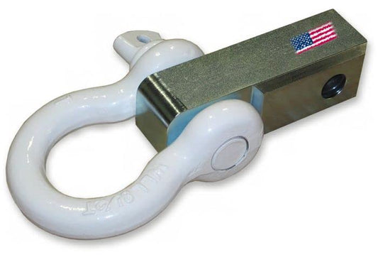 Yup It's Bigger! Class V 2-1/2" MEGA Bracket w/ 8-1/2 TON Super White MEGA D-Shackle (4X4 Recovery)