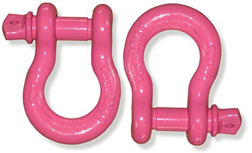 BILLET4X4 4-3/4 TON Powdercoated HOT Pink - 3/4 inch D-Shackles – (Pair) (4X4 Vehicle Recovery)