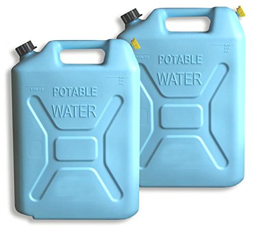 BILLET4X4 (Pair) 5 Gallon POLYETHYLENE Water CANS (w/Nozzle) - BPA Free!