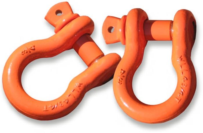 BILLET4X4 4-3/4 TON Powder-Coated OSU Orange - 3/4 inch D-Shackles – (Pair)
