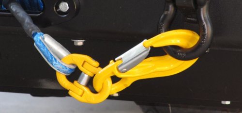 BILLET4X4 Safe-T-Line Wood Chipper Log-Winching Rope - 3/8 inch x 100 feet (U.S. Made) with Xtreme-Duty Winch Hook