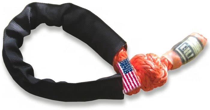 U.S. Made Safe-T-Line XD Soft Shackles 52,000 lb MBS Safety Orange (Single) (4X4 Vehicle Recovery)