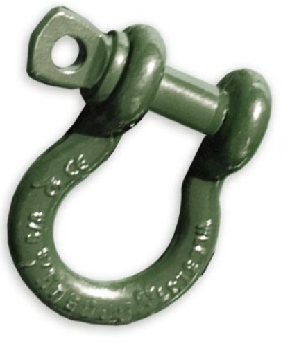 BILLET4X4 6-1/2 TON Powder-Coated 7/8 inch X-Large D-Shackle – OD Military Green (Single)