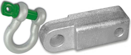 BILLET4X4 2 inch (Steel) Receiver Bracket w/ 4-3/4 TON VanBeest Green Pin D-Shackle (Off-Road Recovery)