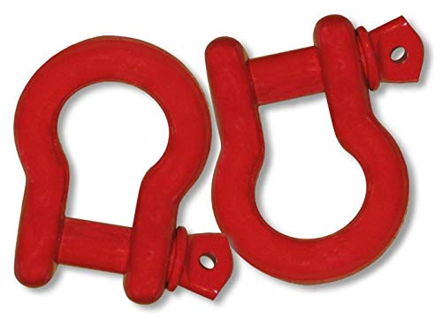 BILLET4X4 4-3/4 TON Powdercoated Patriot RED - 3/4 inch D-Shackles – (Pair) (4X4 Vehicle Recovery)