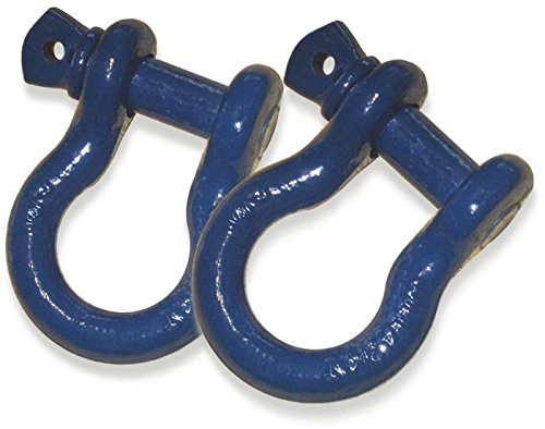 4-3/4 TON Powder-Coated 3/4 inch D-Shackles – Navy Blue (Pair)
