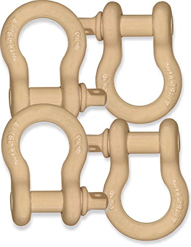 BILLET4X4 4-3/4 TON Powdercoated D-Shackles for 4X4 Off-Road Vehicle Recovery