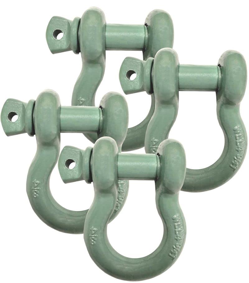 BILLET4X4 4-3/4 TON Powdercoated D-Shackles for 4X4 Off-Road Vehicle Recovery