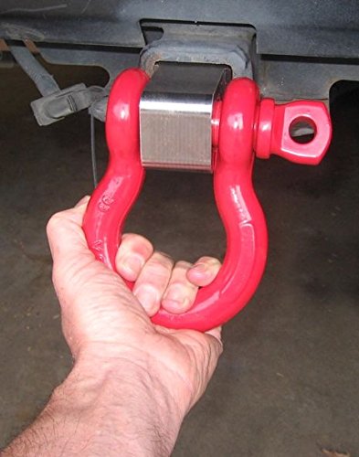 8-1/2 TON Powder-Coated (It's Big!) 1 inch MEGA D-Shackle – Patriot RED (Single)