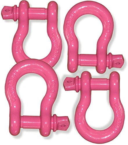 BILLET4X4 Powdercoated D-Shackles - Set of 4 (4X4 Off-Road Vehicle Recovery)