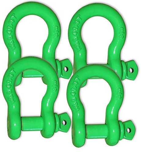 BILLET4X4 Powdercoated D-Shackles - Set of 4 (4X4 Off-Road Vehicle Recovery)