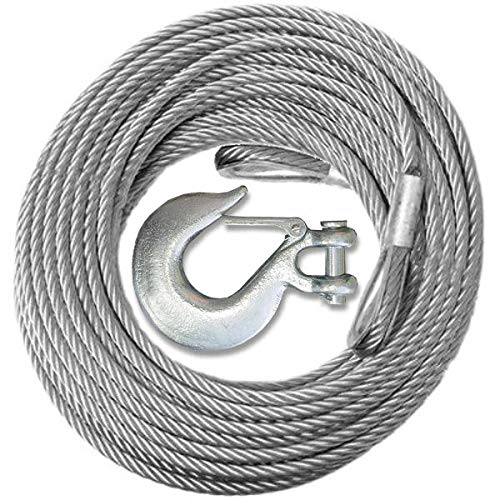 BILLET4X4 Galvanized Winch Cable Extension with MEGA Winch Hook (Off-Road Vehicle Recovery)