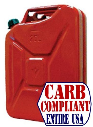 PAIR - CLASSIC 5 Gallon Steel Jerry cans - NATO Dimensions (DOT, CARB and EPA approved for all 50 states)