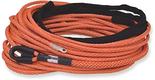 U.S. Made Synthetic Winchrope Kit - 3/8 inch x 100 feet with HD Winch Hook and Hawse Fairlead (4X4 Off-Road Vehicle Recovery)