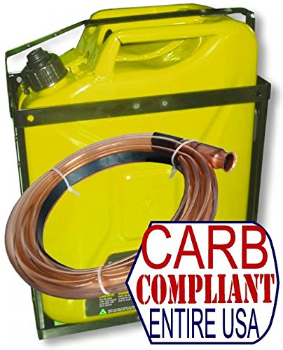 HD JERRY CAN HOLDER With WEDCO Diesel Can (DOT, CARB and EPA approved for all 50 states) with Self-Priming Fuel Siphon