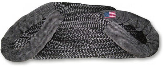 U.S. Made Kinetic Snatch Rope MIL-Grade (Black) - 1 inch X 30 ft (4X4 Vehicle Extraction)