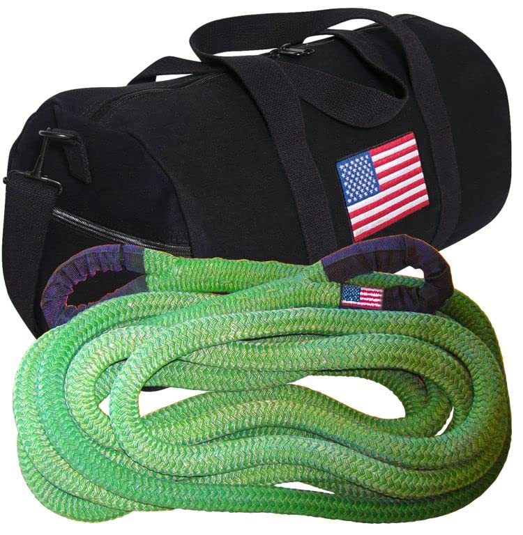 BILLET4X4 U.S. 4X4 Vehicle Recovery Kinetic Rope - Gecko Green