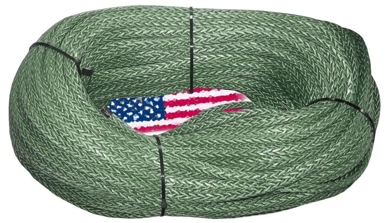 OD Military Green U.S. Made Synthetic Winchrope by-The-Foot (4X4 Vehicle Recovery)