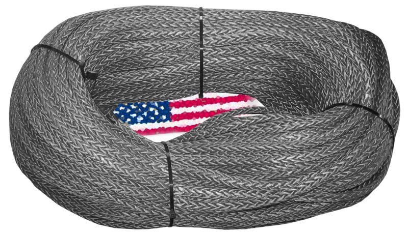 U.S. Made AMSTEEL Blue Winchrope by-The-Foot - Black- (4X4 Vehicle Recovery)