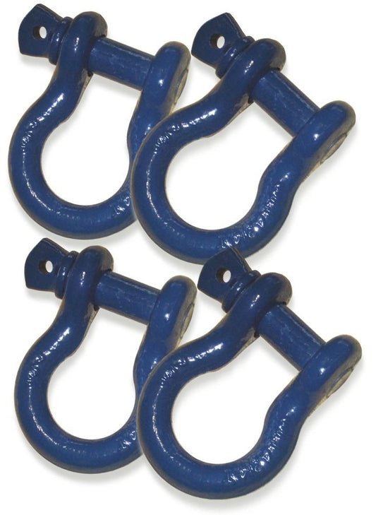 BILLET4X4 4-3/4 TON Dark Blue Powdercoated 3/4 inch D-Shackles (Set of 4) (4X4 Recovery)