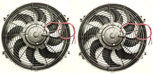 24 VOLT HP 16 inch RADIATOR FANS with Zip Tie Mounting Kits (pair) - U.S. made